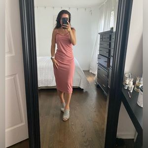 The Vanity Room pink mid length dress